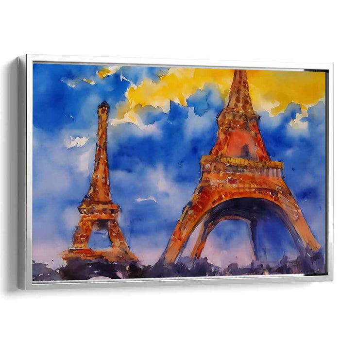 Eiffel Impressions: Vibrant Watercolor of the Eiffel Tower