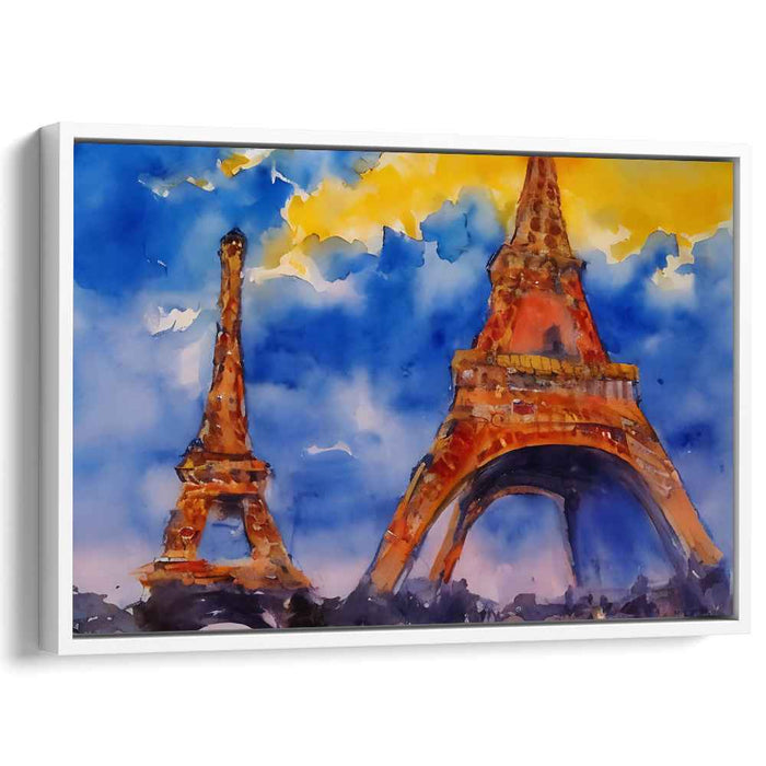Eiffel Impressions: Vibrant Watercolor of the Eiffel Tower
