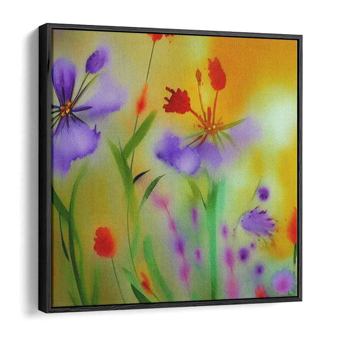 Whimsical Blooms Dance In Sunlight: Vibrant Impressionist Floral Canvas Art
