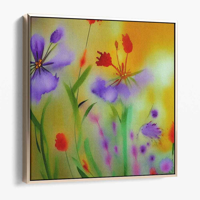 Whimsical Blooms Dance In Sunlight: Vibrant Impressionist Floral Canvas Art