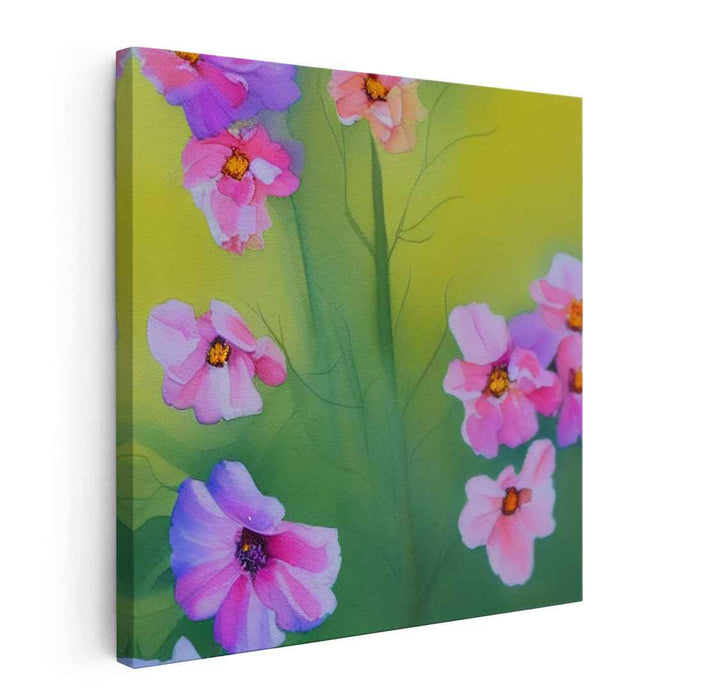 Aquarelle Blossom Study: Watercolor Floral Canvas Art Print
