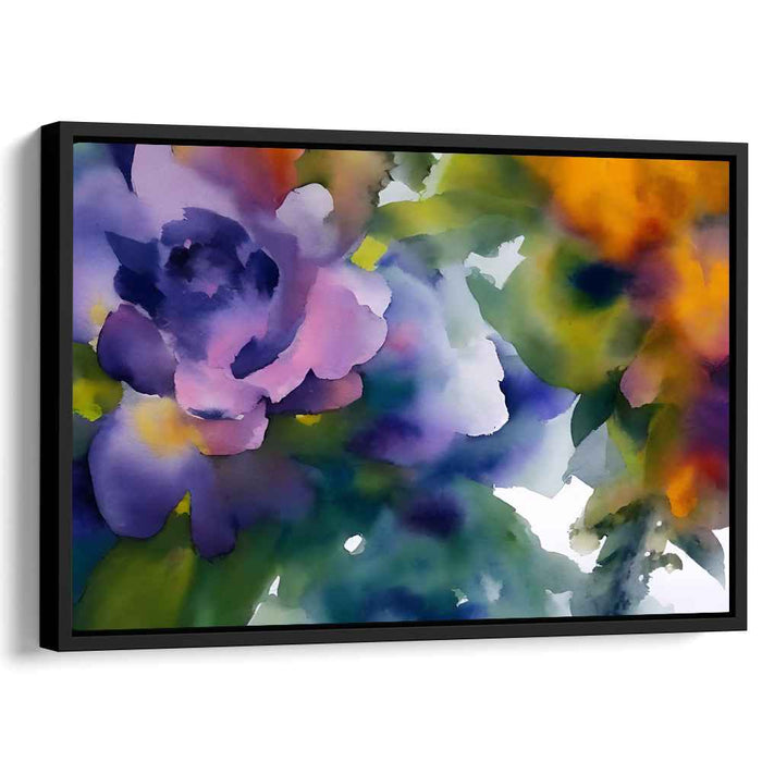 Watercolor Blossoms: Impressionistic Floral Canvas Art Print