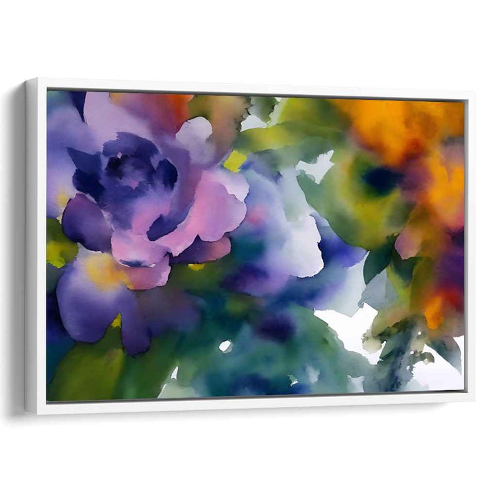 Watercolor Blossoms: Impressionistic Floral Canvas Art Print