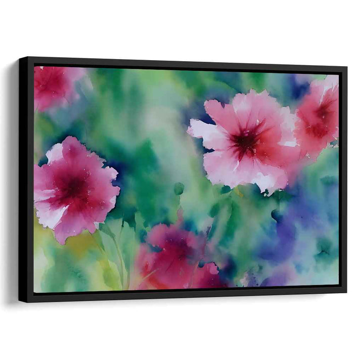 Aqua Sonata: A Symphony in Watercolor Canvas Art Print