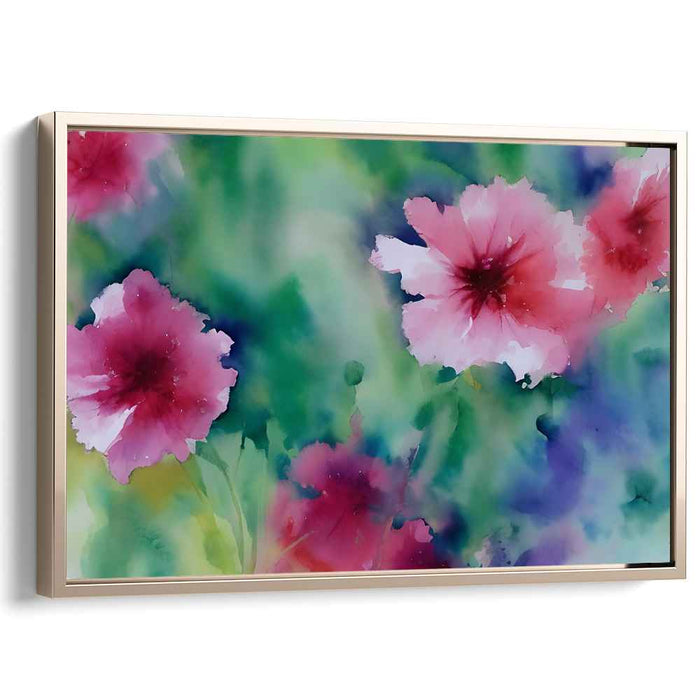 Aqua Sonata: A Symphony in Watercolor Canvas Art Print