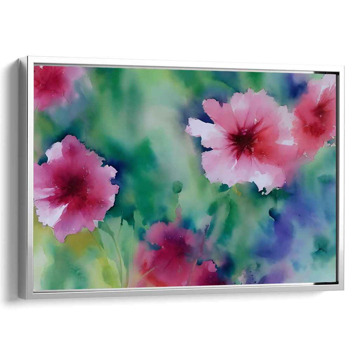 Aqua Sonata: A Symphony in Watercolor Canvas Art Print