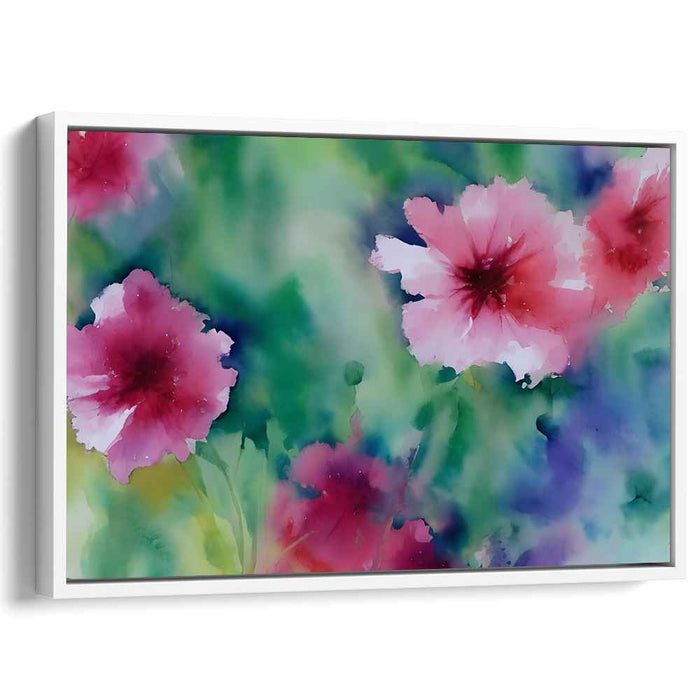 Aqua Sonata: A Symphony in Watercolor Canvas Art Print