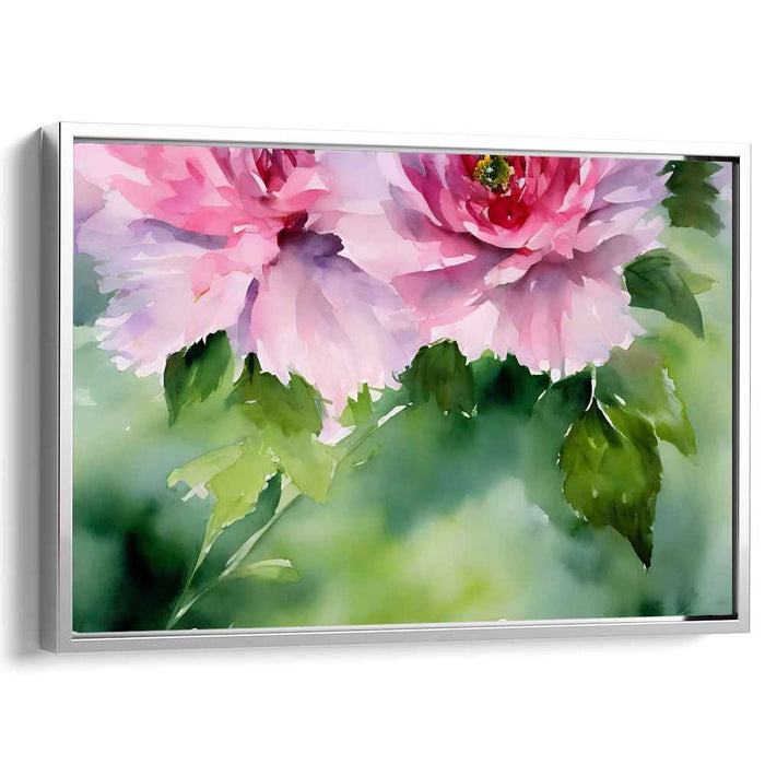 Blossoming Petal Portrait: Lush Watercolor Peony Portrait