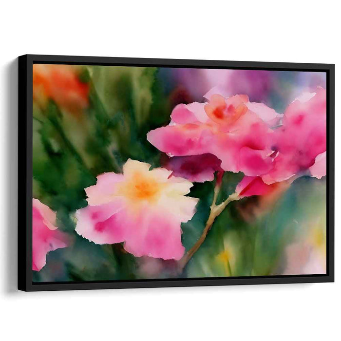 Petals of Serenity: Watercolor Floral Elegance Canvas Art Print