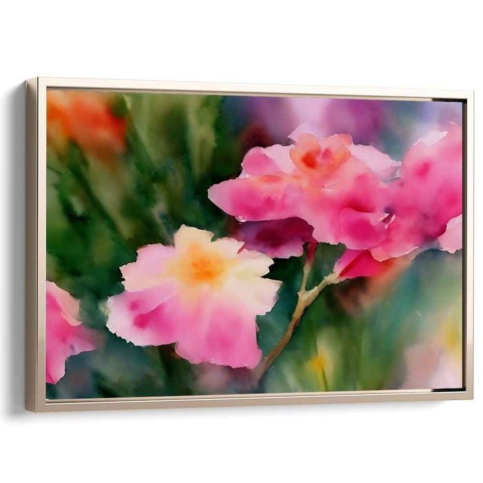 Petals of Serenity: Watercolor Floral Elegance Canvas Art Print