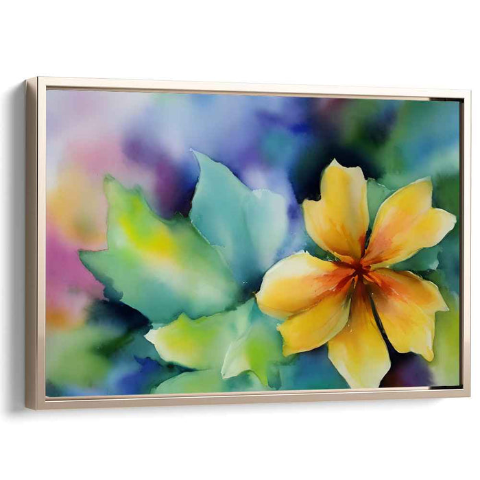 Blossom Melody: Watercolor Floral Symphony Canvas Art Print