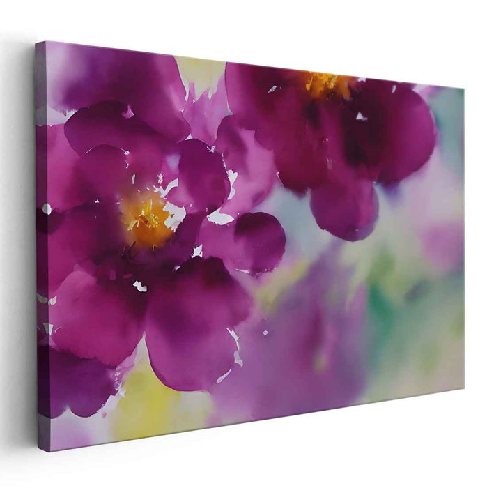 Dancing Petal Symphony: Contemporary Watercolor Floral Art Print