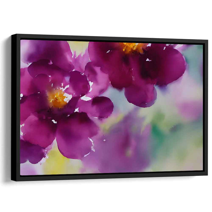 Dancing Petal Symphony: Contemporary Watercolor Floral Art Print