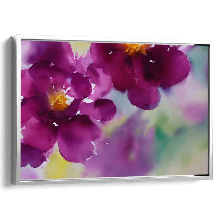 Dancing Petal Symphony: Contemporary Watercolor Floral Art Print