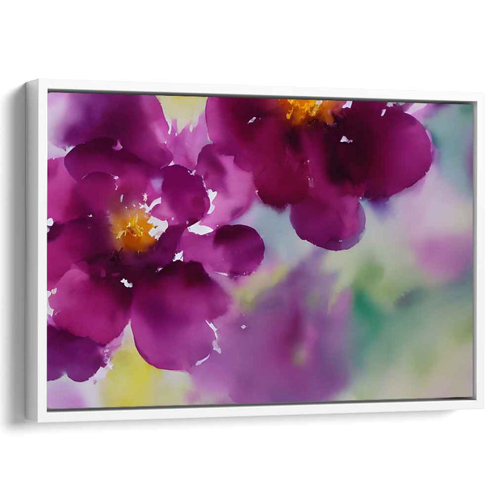 Dancing Petal Symphony: Contemporary Watercolor Floral Art Print
