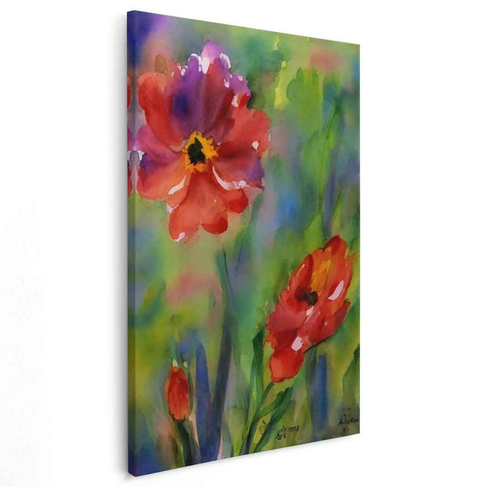 Garden Blossoms: Vibrant Watercolor Floral Art Print