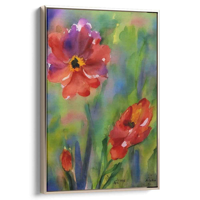 Garden Blossoms: Vibrant Watercolor Floral Art Print