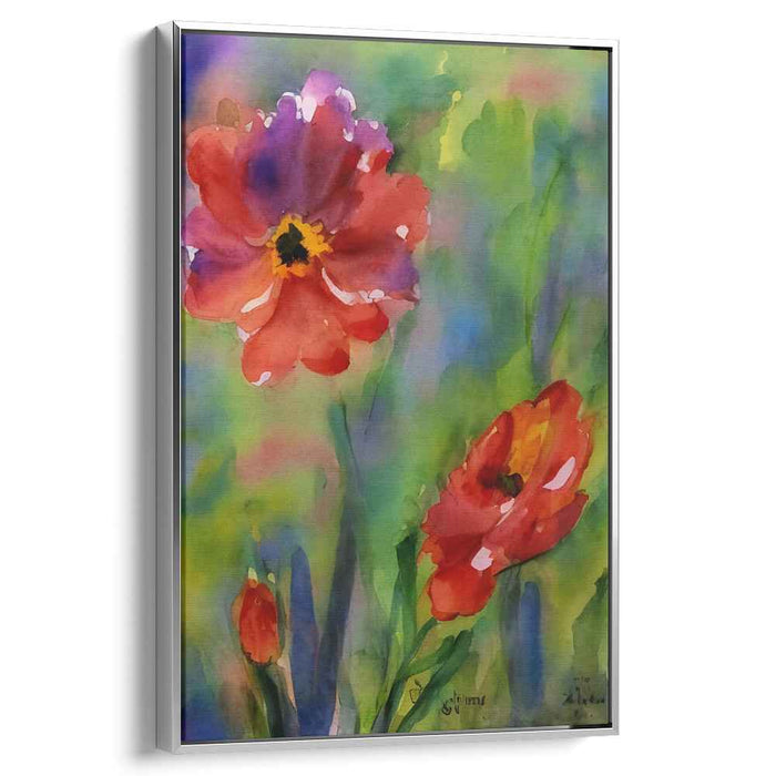 Garden Blossoms: Vibrant Watercolor Floral Art Print