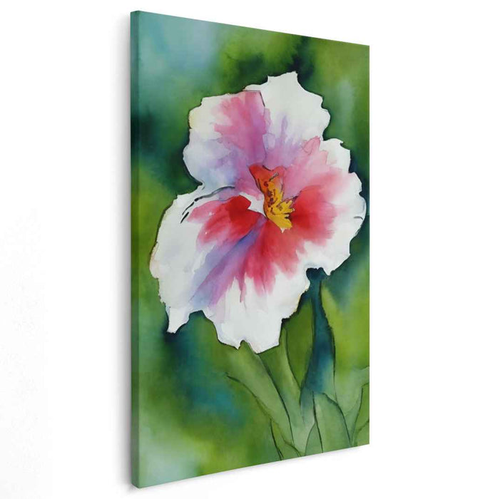Blooms On Paper Petals: Watercolor Flower Canvas Art Print