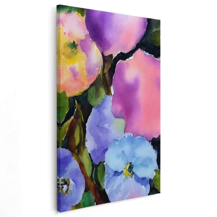 Pastel Water's Reflection: A Watercolor Dream Canvas Art Print