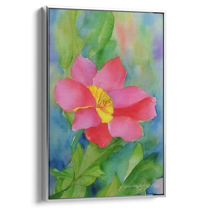 Watercolor Blossom Delight: Vibrant Watercolor Flower Canvas Art Print
