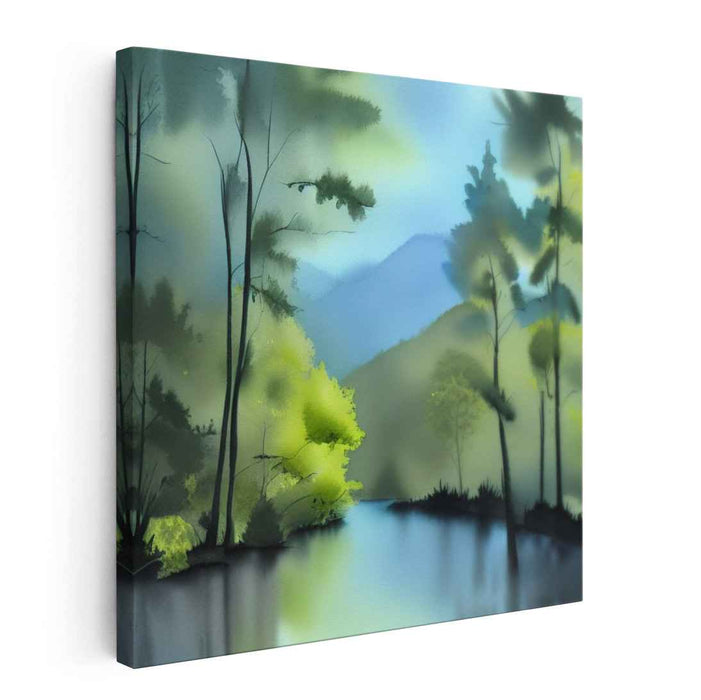 Watercolor Whispers: Dreamy Watercolor Landscape Art Print