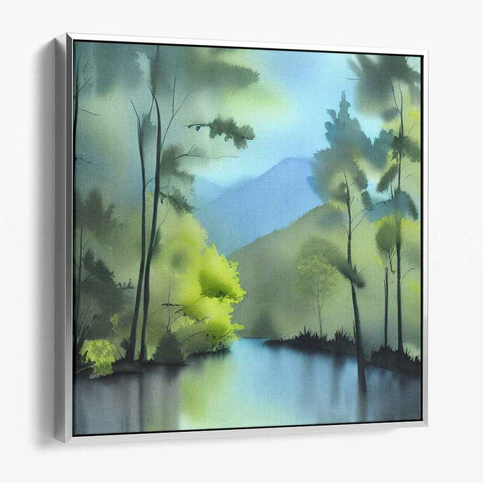 Watercolor Whispers: Dreamy Watercolor Landscape Art Print