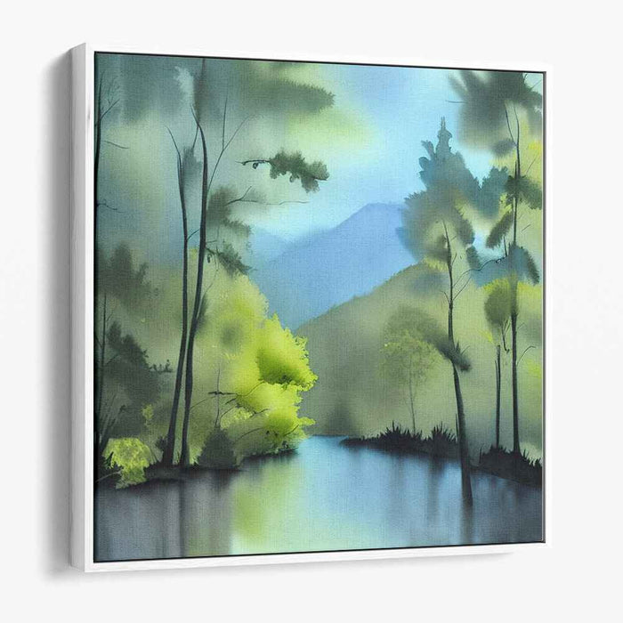 Watercolor Whispers: Dreamy Watercolor Landscape Art Print