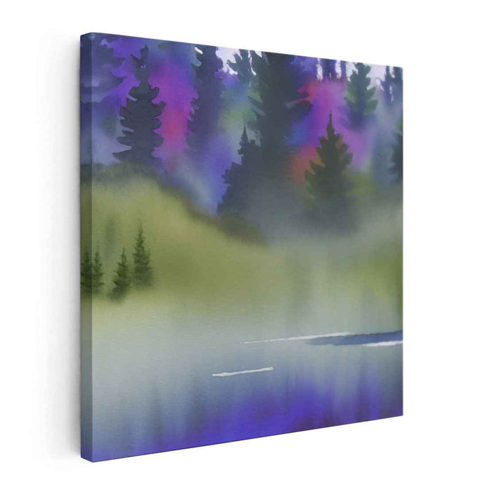 Aqueous Dreams: Ethereal Watercolor Landscape Art Print