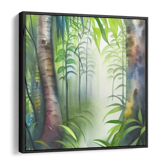 Tranquil Pigment Elegance: Serene Watercolor Canvas Art Print