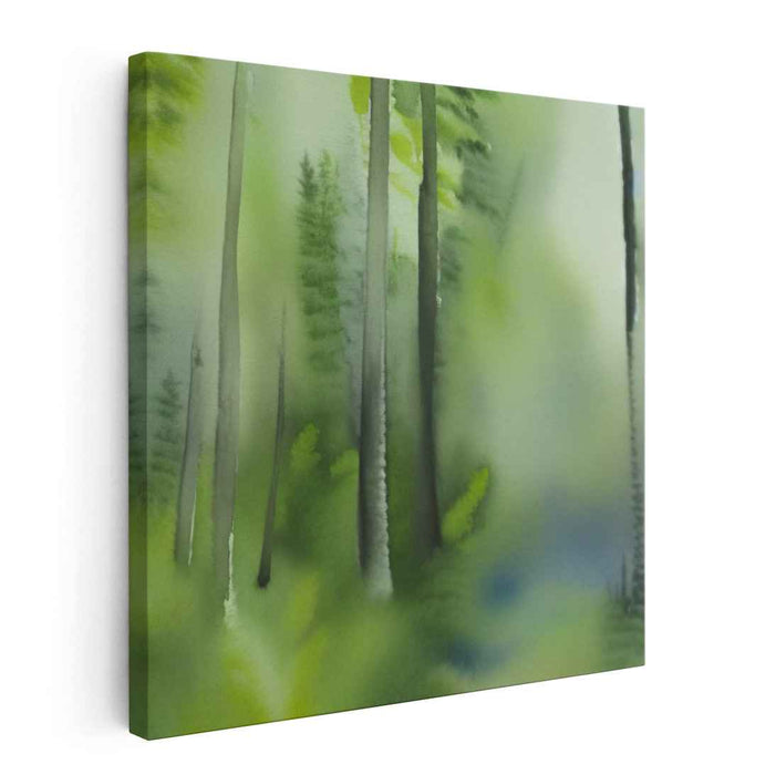 Marine Secrets: Tranquil Watercolor Landscape Canvas Art Print