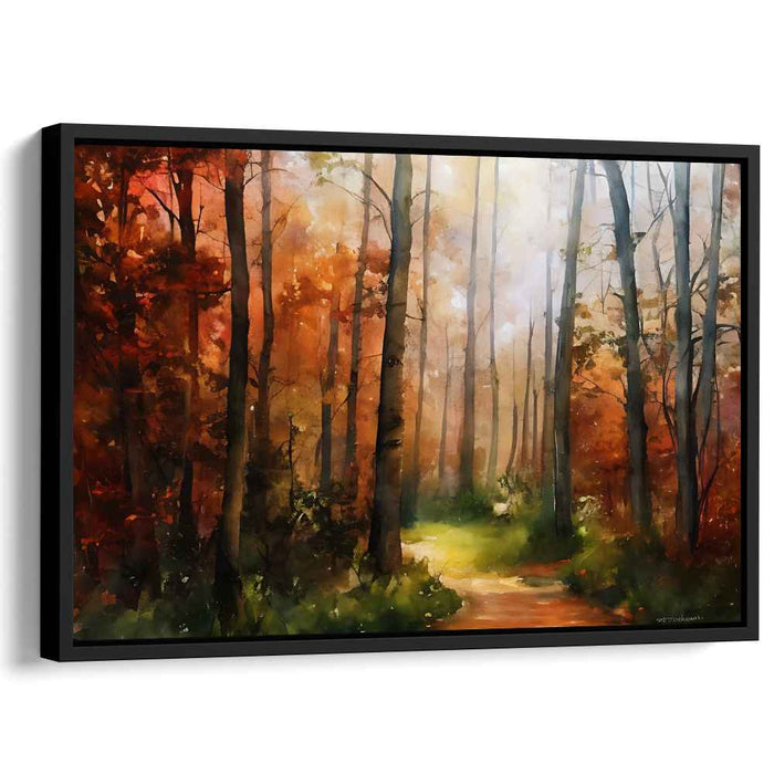 Enchanted Trail Whispers: Mystical Forest Path Canvas Art