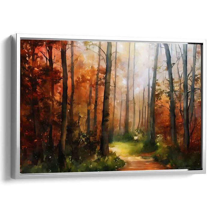 Enchanted Trail Whispers: Mystical Forest Path Canvas Art