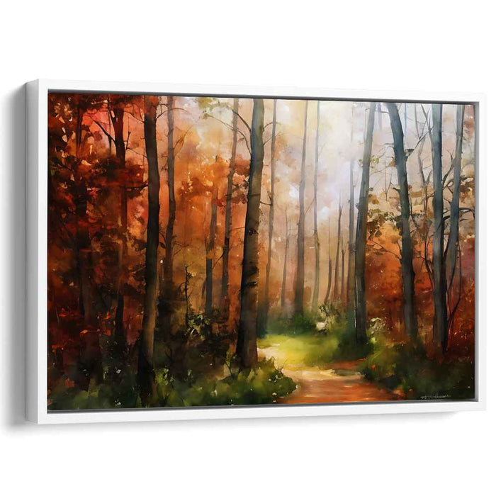 Enchanted Trail Whispers: Mystical Forest Path Canvas Art