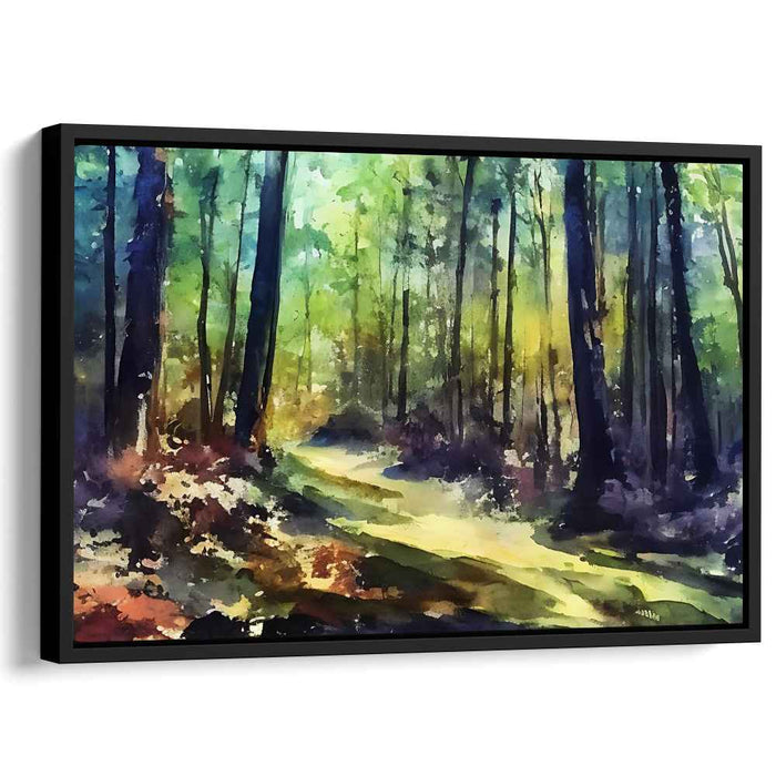 Pastel Lake Reflections: Tranquil Watercolor Landscape Art Print