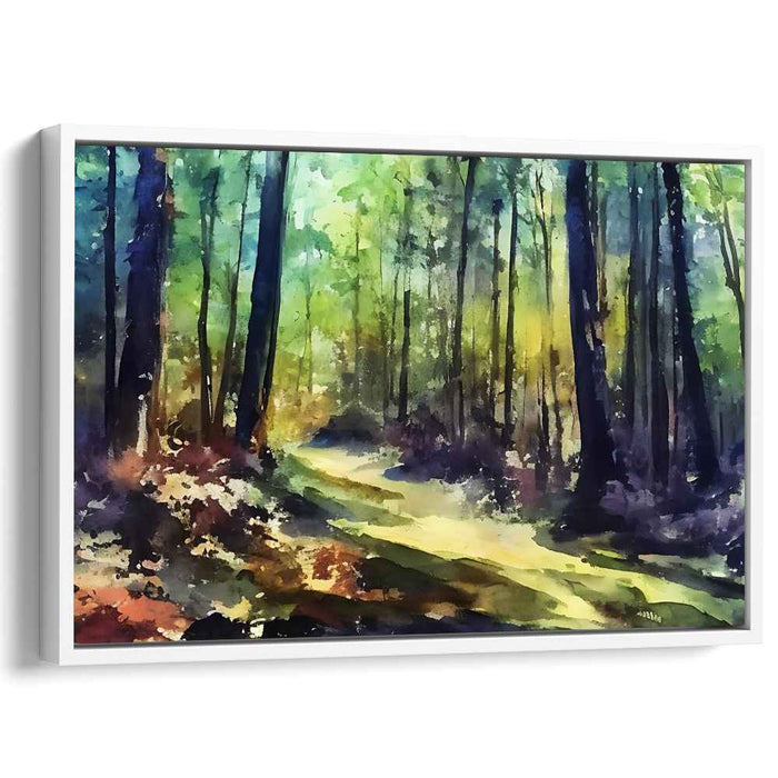 Pastel Lake Reflections: Tranquil Watercolor Landscape Art Print