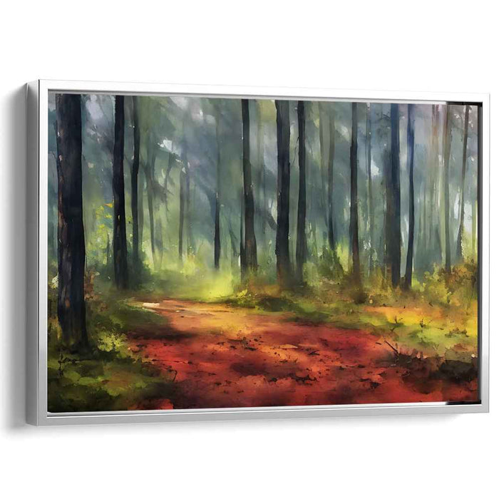 Whispering Waterscapes: Enchanting Watercolor Landscape Canvas Art Print