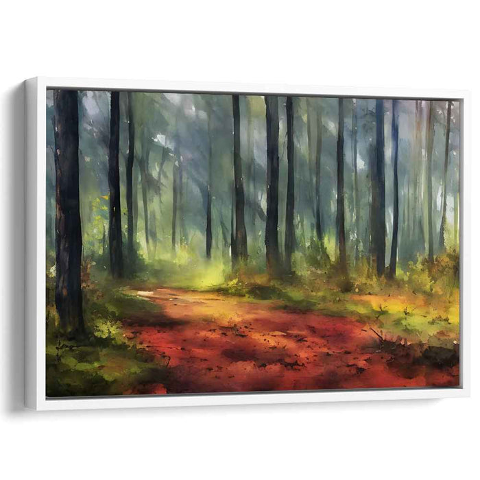 Whispering Waterscapes: Enchanting Watercolor Landscape Canvas Art Print