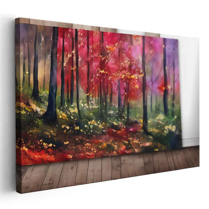 Colorful Brushstrokes Story: Vivid Impressionist Canvas Art Print