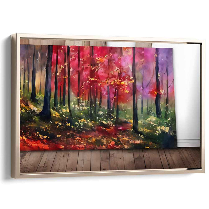 Colorful Brushstrokes Story: Vivid Impressionist Canvas Art Print