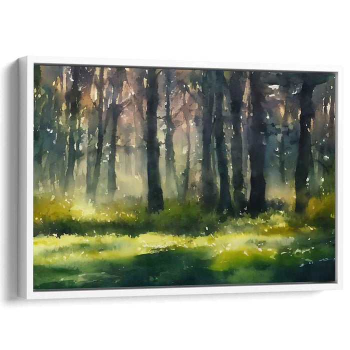 Mystic Watercolors: Enchanting Forest Watercolor Landscape
