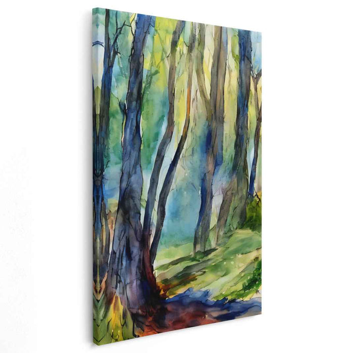 Canvas Aquatica: Watercolor Landscape Canvas Art Print