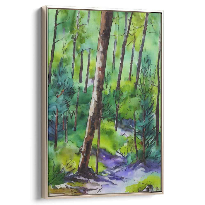 Forest Symphony: Watercolor Woodland Scene