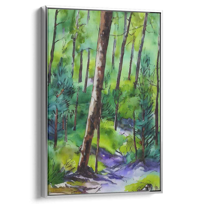 Forest Symphony: Watercolor Woodland Scene