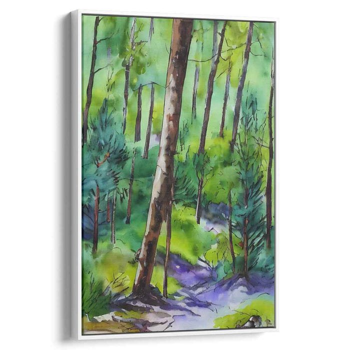 Forest Symphony: Watercolor Woodland Scene