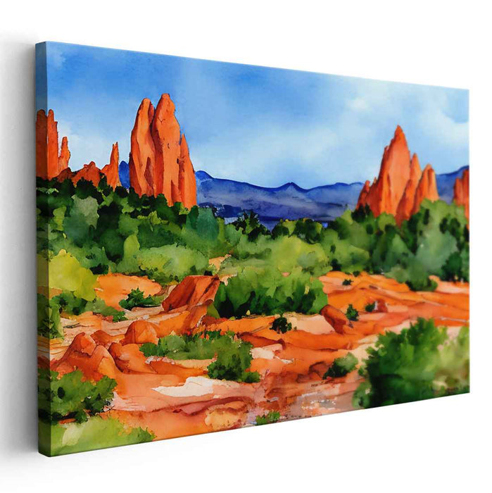 Watercolor Garden of Gods #108