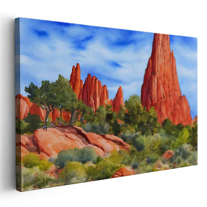 Watercolor Garden of Gods #112