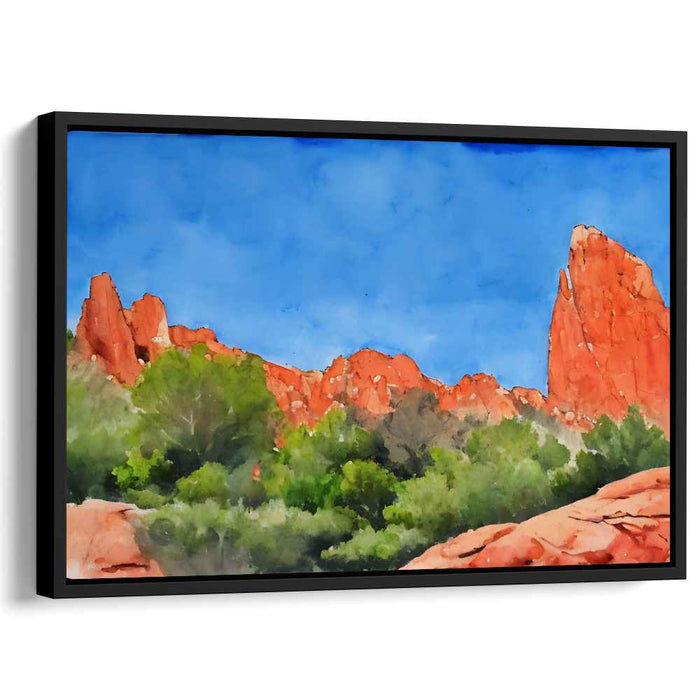 Majestic Red Rock Canyon Under a Clear Blue Sky: