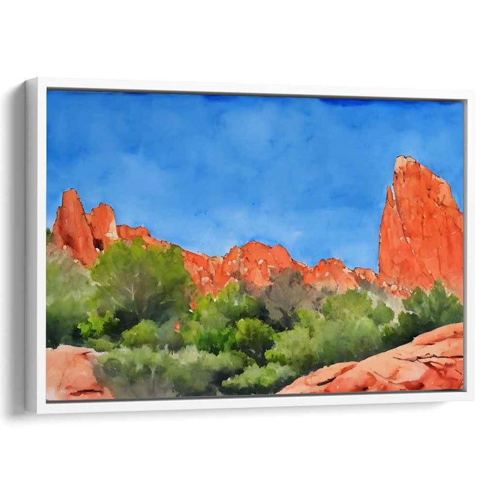 Majestic Red Rock Canyon Under a Clear Blue Sky: