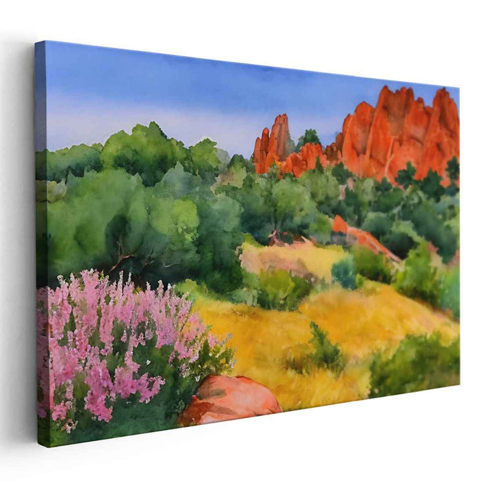 Watercolor Garden of Gods #129